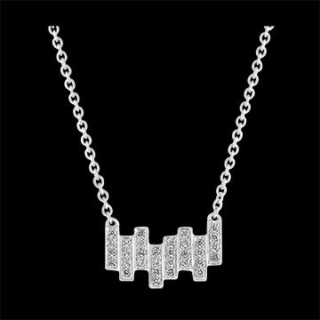 Edenly Halskette Frische - Melodie - 18 Karat WeiÃŸgold und Diamanten