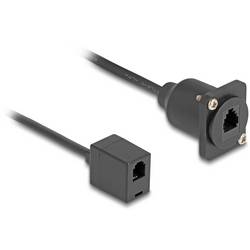 Delock 87969 RJ10 Patchkabel Kabel 0.30 m Schwarz flach 1 St.