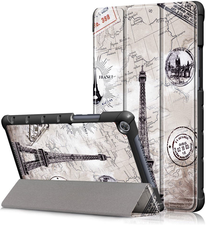 INCOVER Huawei MediaPad M5 Lite 8 Læder Cover m. Folde & Standerfunktion - Eiffel Tower