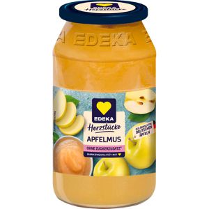 Edeka Fruchtpüree Herzstücke Apfelmus im Glas, 100% Apfel, ohne Zuckerzusatz, 710 g