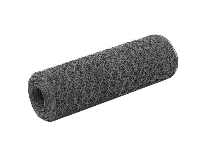 vidaXL Drahtzaun Stahl mit PVC-Beschichtung 25x0,5 m Grau