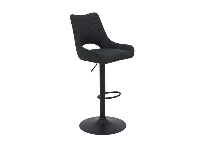 Barhocker Rockport Microfaser anthrazit/schwarz