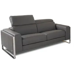 Calia Sofa pier Leder Grigio scuro 2-Sitzer