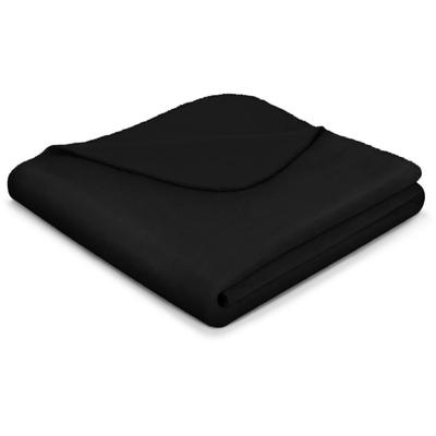 Wohndecke BIEDERLACK "Cotton Home", schwarz, B:150cm L:200cm, Baumwolle, Polyacryl, Wohndecken, Wohndecke, mit Zierstich