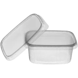 DayBays 250 Stk. Feinkostbecher PP 250 cc. 108x81x51 mm eckig Kombi-Verpackung inklusive passende Deckel