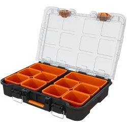 Worx, Sortimentskasten, Organizer – BY KETER – STACK N ROLL – 48 x 33 x 11,5 cm – Schwarz