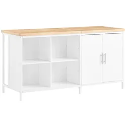 SoBuy Kücheninsel Weiß 170x60x88,5cm Industriell