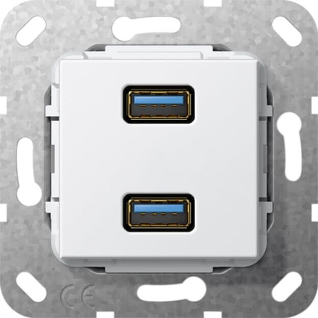 Gira USB 3.0 A 2fach rws Gender Changer 568403)