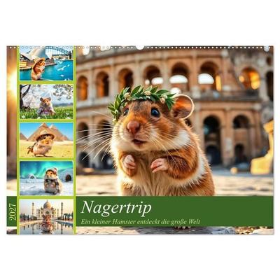 Nagertrip - Ein kleiner Hamster entdeckt die große Welt (Wandkalender 2027 DIN A2 quer), CALVENDO Monatskalender
