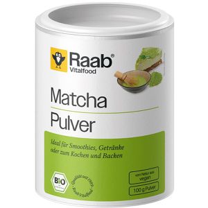 Raab-Vitalfood Matcha Grünteepulver kulinarische Qualität, BIO, aus Südjapan, ideal zum Backen und Kochen, 100 g