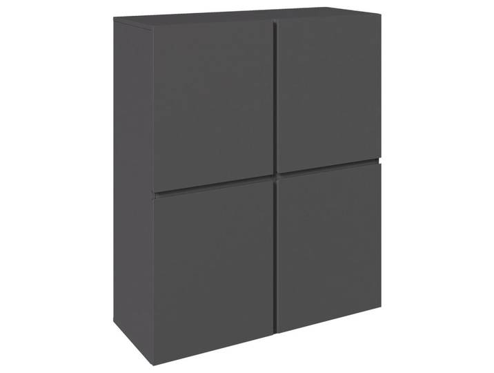Xora Highboard, Anthrazit, Kunststoff, 6 Fächer, 99.4x119.4x39.8 cm, Wohnzimmer, Kommoden & Sideboards, Highboards