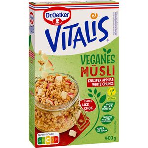 Dr.Oetker Müsli Vitalis Veganes Knusper Apple White Chunks, 400 g