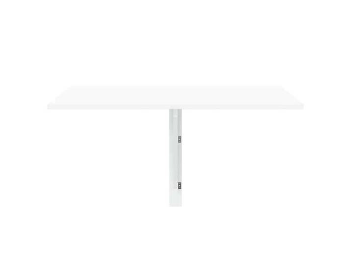 Table murale rabattable - - Blanc - 100x60 cm - Bois d'ingénierie - Support triangulaire - Capacité 20 kg