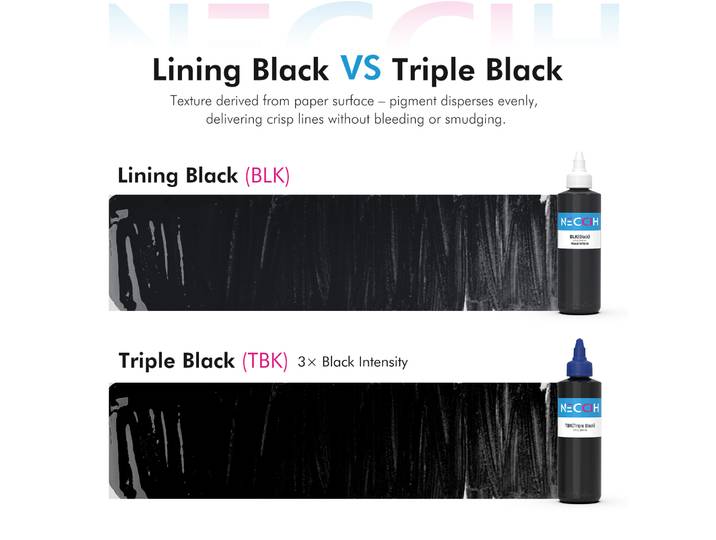 3PCS TBK 8OZ 240ML Encre de tatouage noire originale TBK Triple Black Ink Pigment professionnel pour tatouage permanent sur la peau et le corps.