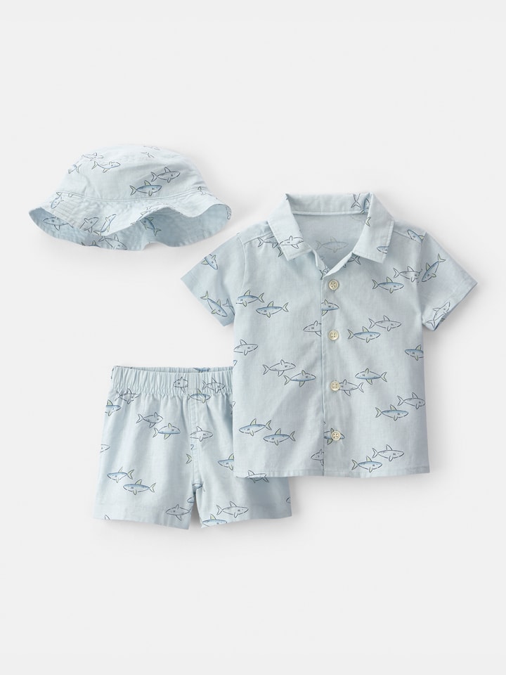 carter's 3tlg. Outfit in Hellblau - 80