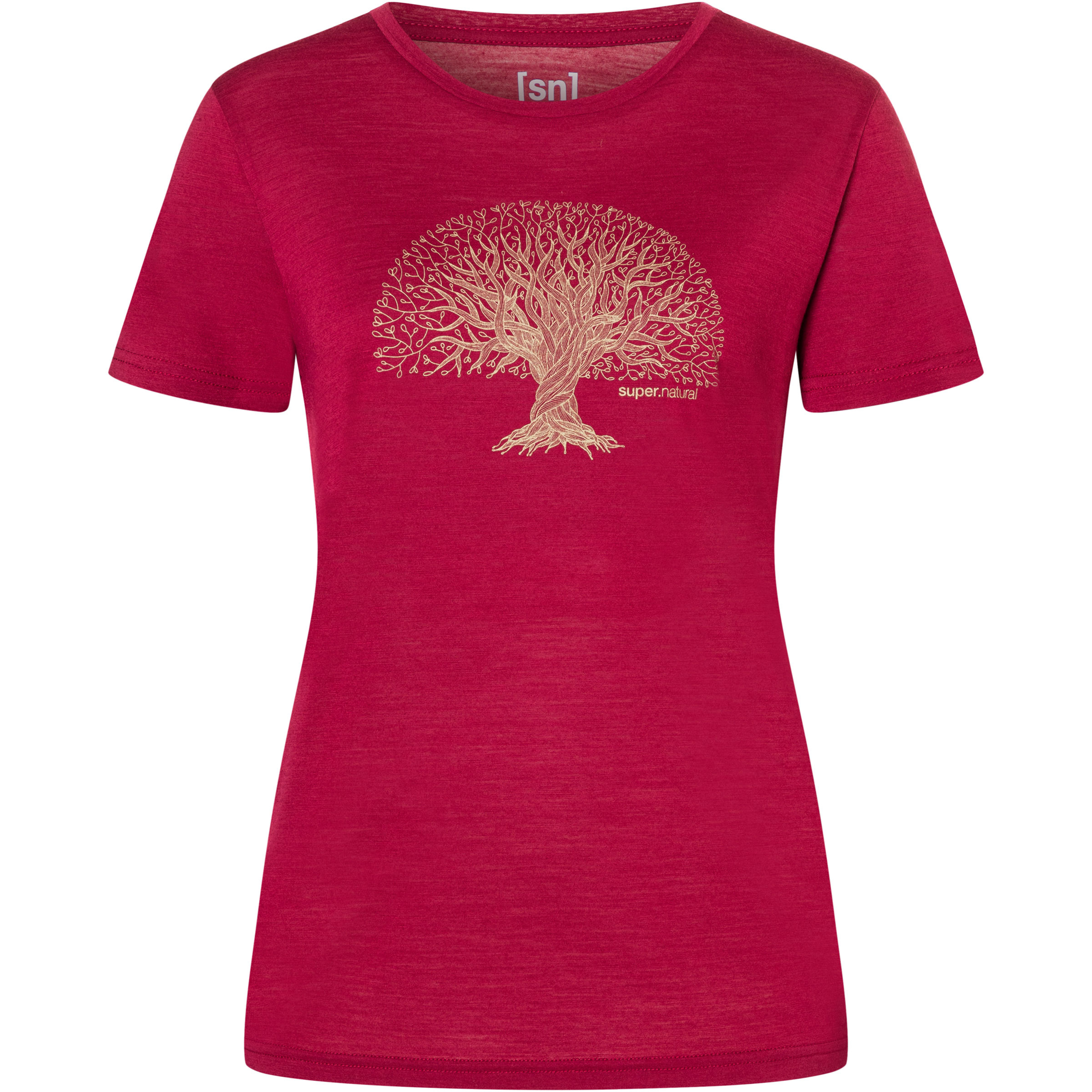 Super.Natural Tree Of Knowledge Damen T-Shirts rot Größe S Yoga | Lifestyle Hautfreundlich Merinowolle