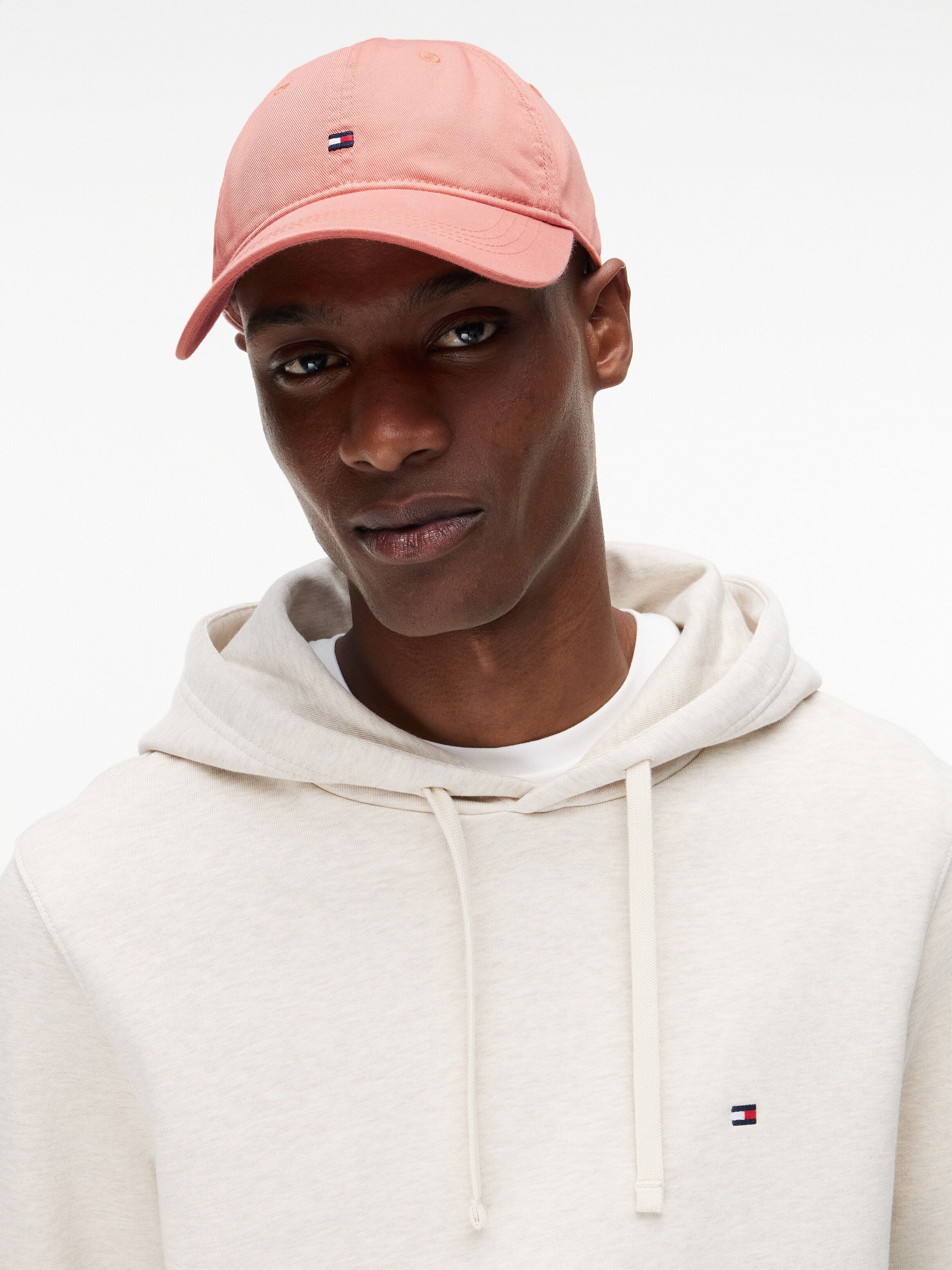 Baseball Cap TOMMY HILFIGER "FLAG SOFT", rosa (porcelain pink), Web, Baumwolle, Caps Baseball Cap, Regular fit mit festem Schirm porcelain pink Einheitsgröße