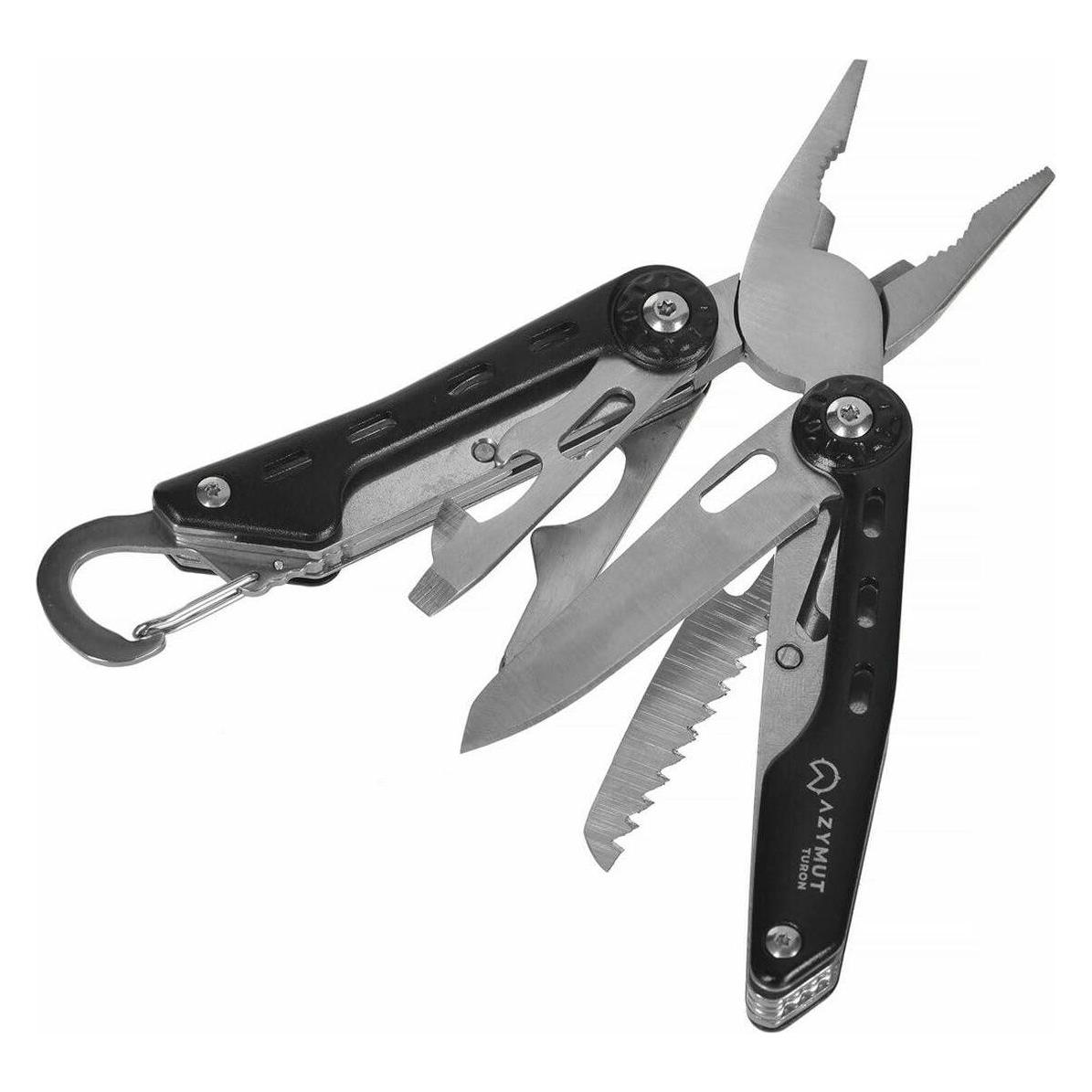 Azymut Multitool Turon - 10 narzędzi + karabińczyk +kabura do pasa (H-P224108) (10 Funktionen) (H-P224108)