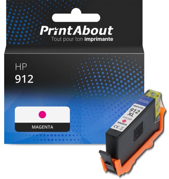 PrintAbout Cartouche compatible HP 912 (3YL78AE) - Magenta Magenta