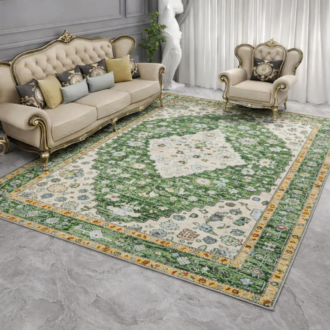 Corrigan Studio Markwart Green Rug Green Rectangle 160 x 230 cm