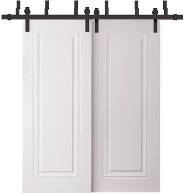 SARTODOORS Basic 9111 White Wood Barn Bypass Doors