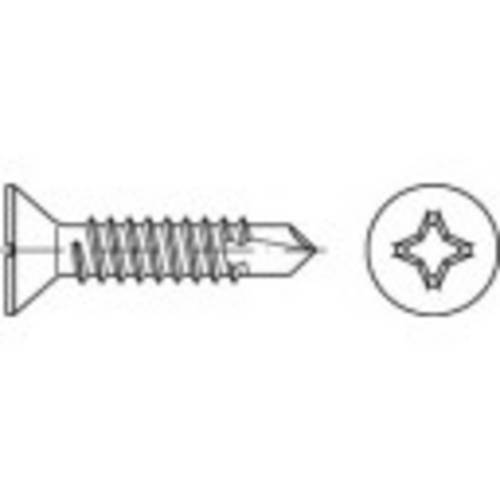 TOOLCRAFT 141524 Bohrschraube 6.3mm 32mm Kreuzschlitz Phillips DIN 7504 Stahl galvanisch verzinkt 250St.