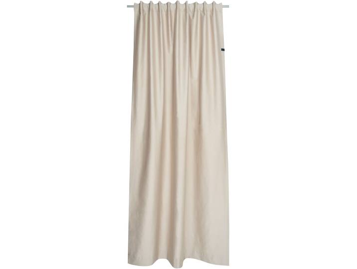 Vorhang Soft Gr. 1, beige (sand), B:130cm H:250cm, Jacquard, Polyester, SCHÖNER WOHNEN-KOLLEKTION, Gardinen, Vorhang, mit Lederapplikation