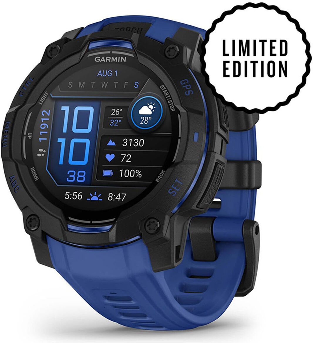 Garmin Instinct 3 45mm AMOLED Black with Bolt Blue Limited Edition 010-02936-03
