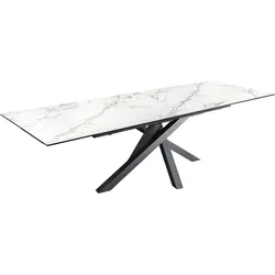 riess-ambiente Esstisch MARVELOUS - 180-220-260cm weiß Marmor Keramik made in Italy Ausziebar