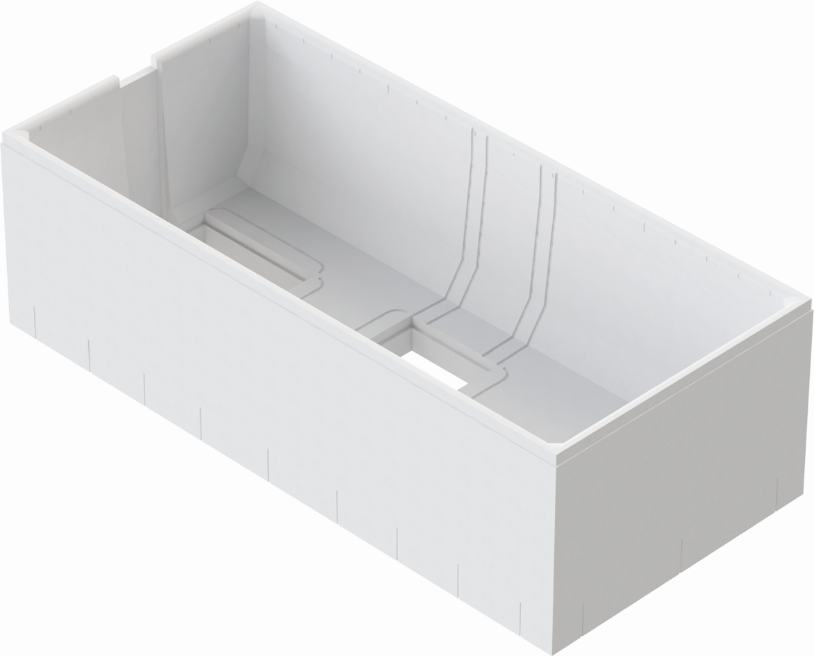 Schedel XL Bette forme / support de baignoire sûr SW12051 190x80cm, hauteur 57cm
