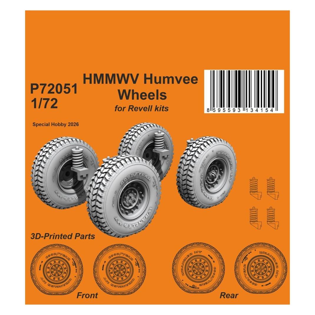 CMK HMMWV Humvee Wheels for Revell (129-P72051)