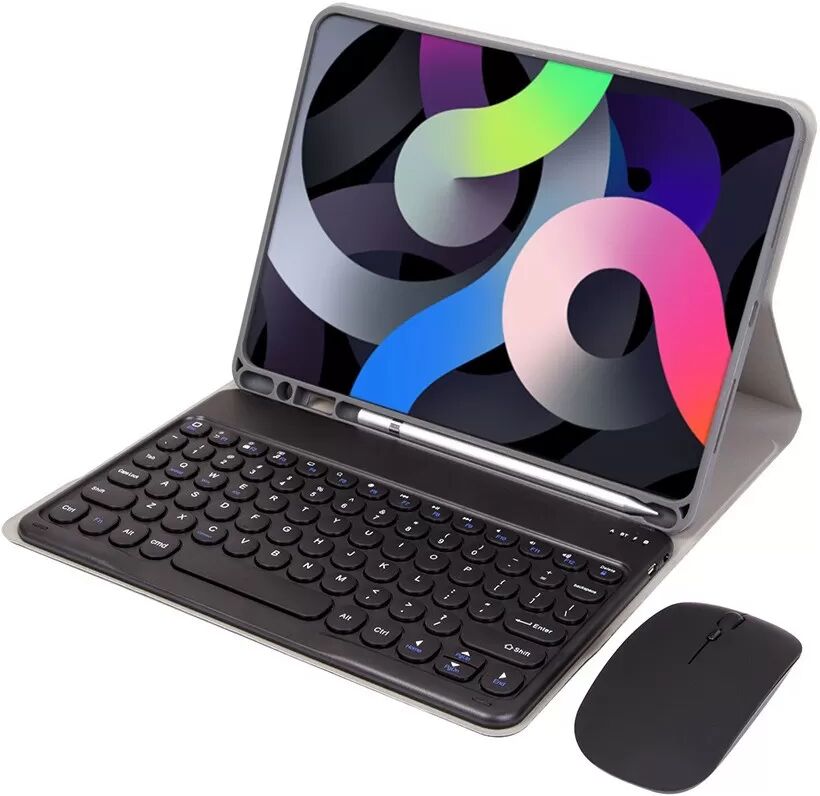 INF Bluetooth Tastaturhülle - Mitternachtsschwarz + Bluetooth Maus - Kompatibel mit Samsung Galaxy Tab A7 T500/T505 10.4 Zoll