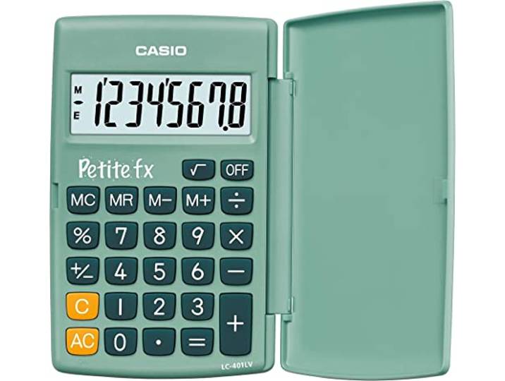 Casio LC-401LV-GN-BOITE Calculatrice Scolaire Primaire\, Verte