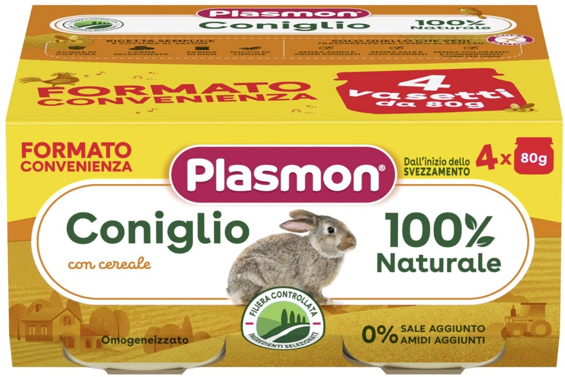 Plasmon Omogeneizzato Coniglio 4x80 g