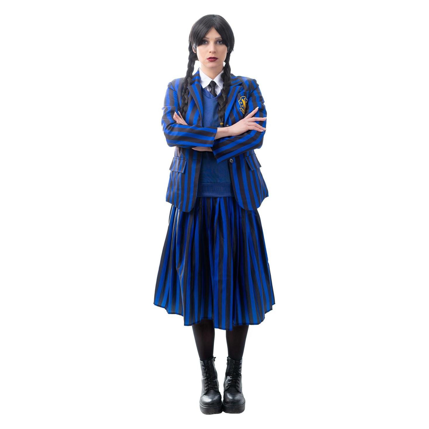 Création De Hanninger Kinderkostüm Dark Girl Schuluniform blau/schwarz Grösse 140 (140) (61970397)