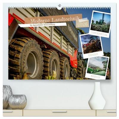 Moderne Landtechnik (hochwertiger Premium Wandkalender 2026 DIN A2 quer), Kunstdruck in Hochglanz