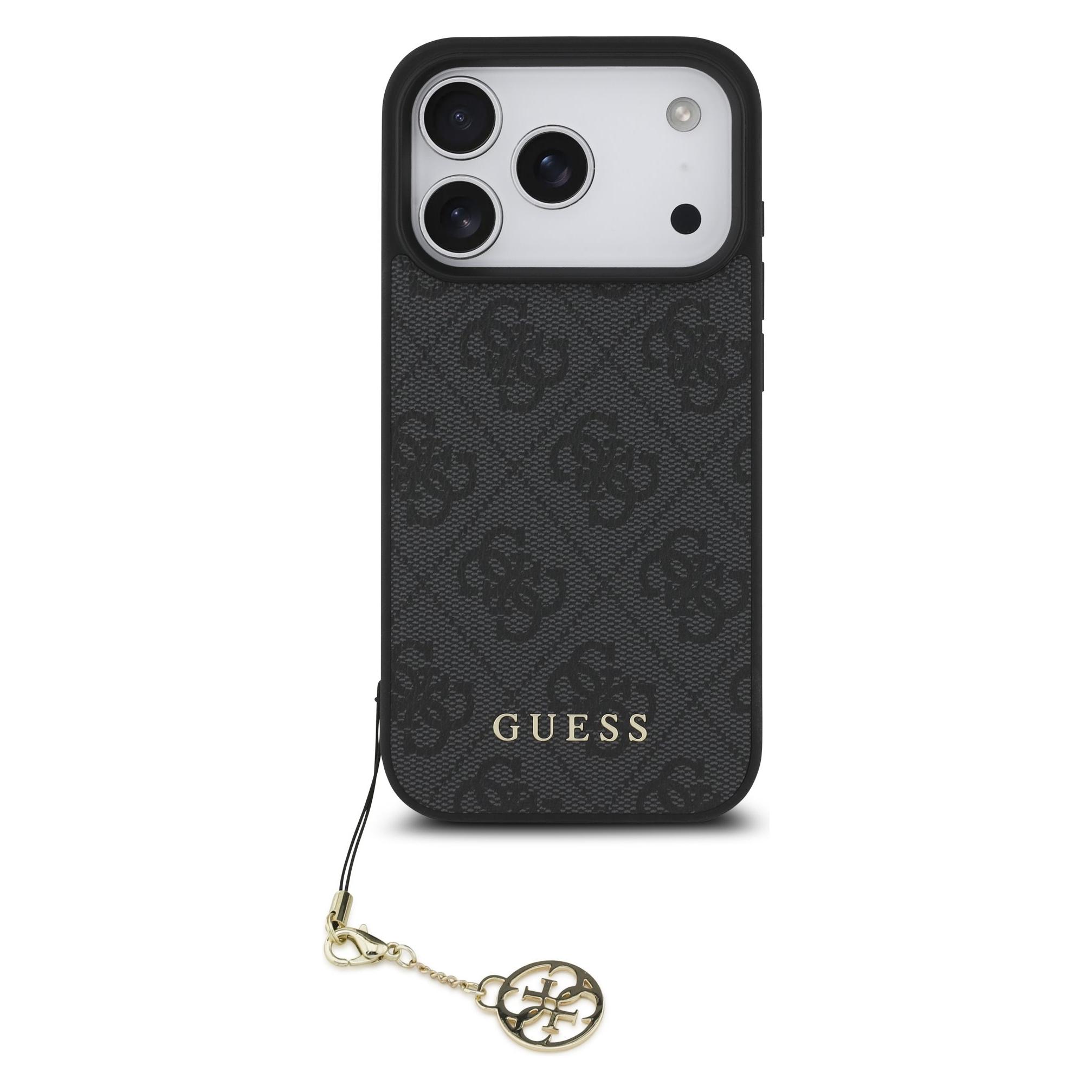 Guess Hülle 4G Charm Elegante Schutz Raffiniertes Design Trendaccessoire (Apple iPhone 17 Pro, Apple iPhone 18 Pro) (GUHMP17LGF4GCK)
