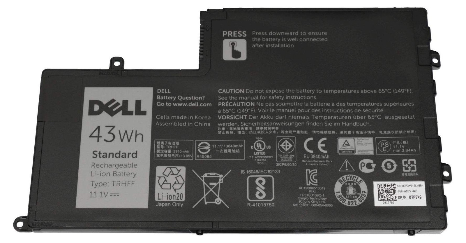 DELL R0JM6 Batterij voor Dell laptops