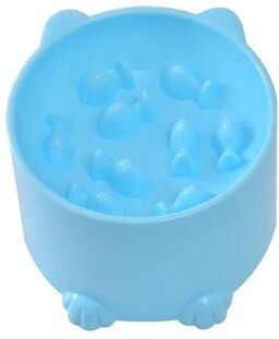 Uplift Picks Slow Feeder Cat Bowl Anti Choking Pet Feeding Bowl With Neck Protection Design blue