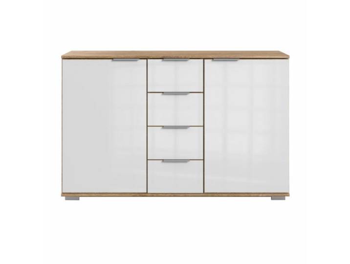 Wimex Easy Plus Kombikommode - Plankeneiche Nachbildung, Glas we