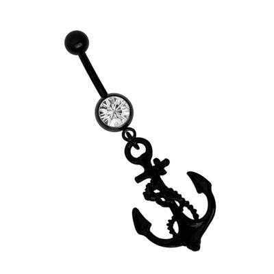 Bauchnabelpiercing ADELIA´S "Piercing Bauchnabelpiercing", schwarz, Piercings, Damen, onesize, Chirurgiestahl, Symbol für Glaube, Liebe und Hoffnung