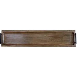 Chic Antique Tours Servier Tablett in Holz mit Henkel, 90 x 20 x 8 cm