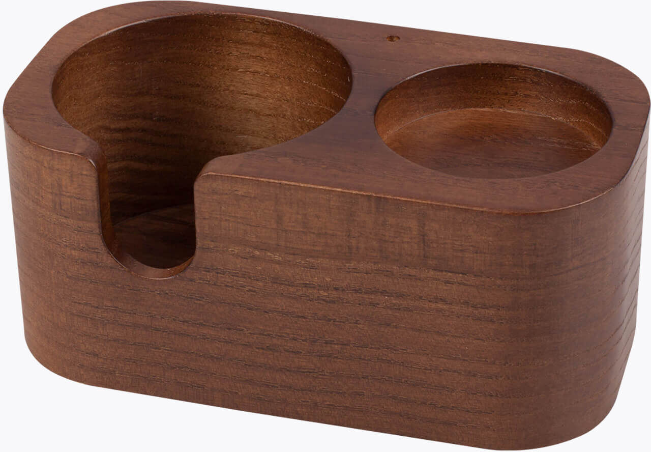 Motta Tamperstation Hout   Stamperstation voor 58 mm espressomachine   Robuuste houten houder voor barista accessoires   Professionele kwaliteit