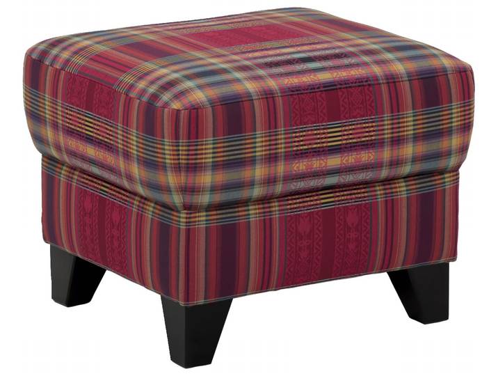 Landscape Hocker CORNWALL, Kariert, Stoff