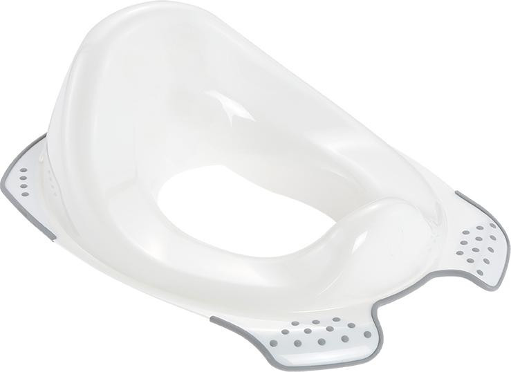 Keeeper Ewa ronde stevige toiletbril, wit/grijs, B: 400 mm, D: 300 mm