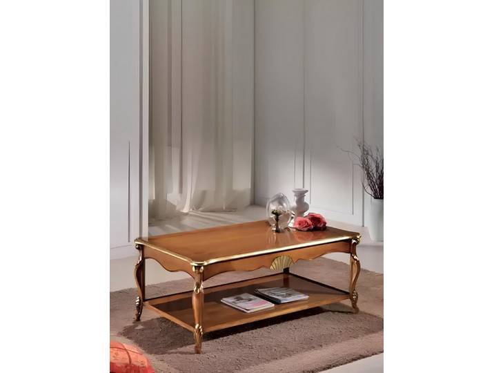 Xlmoebel Couchtisch Holztisch mit robuster Tischplatte für gemütliches Wohnen (Packung, 1-St., Couchtisch), Hergestellt in Europa