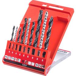 kwb 420400 9teilig Universal-Bohrersortiment Metall, Stein, Beton, Mauerwerk, Ziegel, Holz 4 mm, 6 mm, 8 mm