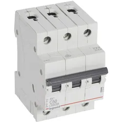 Legrand 419240 RX3 Leitungsschutzschalter C-Charakteristik, 50A, 3-polig, 6kA, 400VAC, 3TE