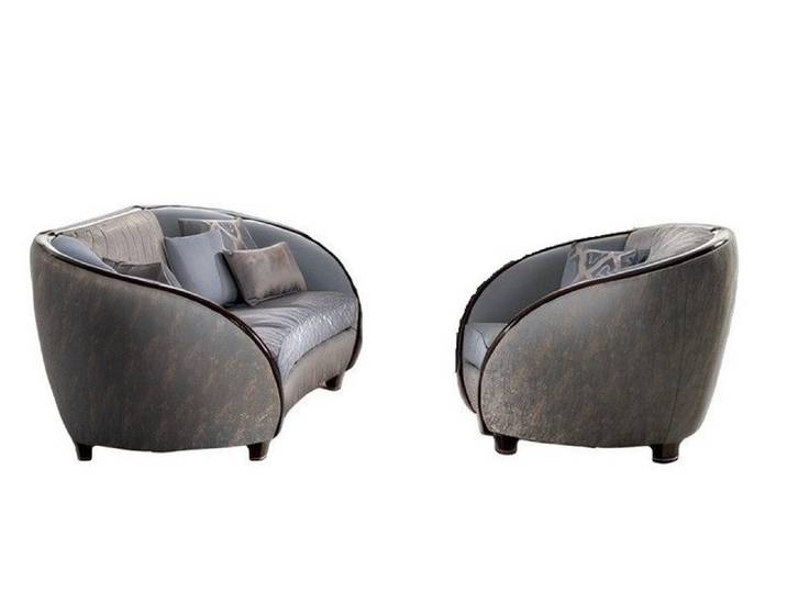 Xlmoebel Polstergarnitur Italienische Sofagarnitur mit kunstvollen Schnitzereien, (Sofagarnitur, 2-tlg., Sofa 2 + 1 Sitzer), Hergestellt in Europa