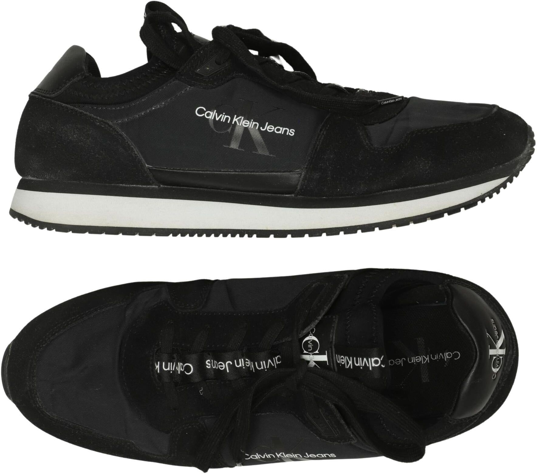 Calvin Klein Jeans Herren Sneaker, Schwarz, Gr. EU 47, Leder - Second Hand